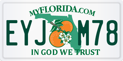 FL license plate EYJM78