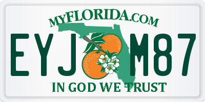 FL license plate EYJM87