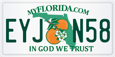 FL license plate EYJN58
