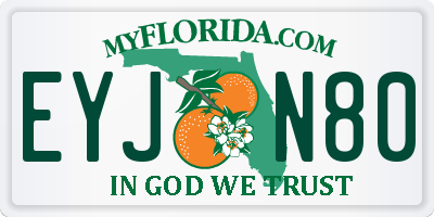 FL license plate EYJN80
