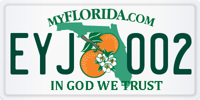 FL license plate EYJO02