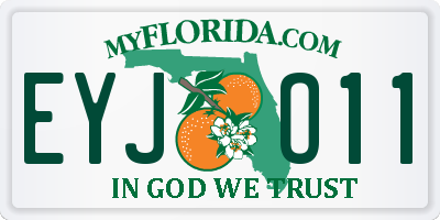 FL license plate EYJO11