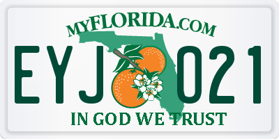 FL license plate EYJO21