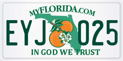 FL license plate EYJO25