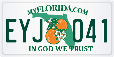 FL license plate EYJO41