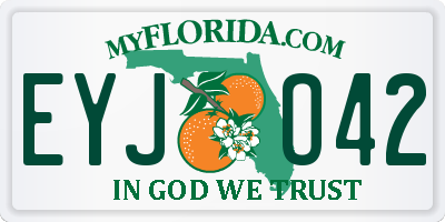 FL license plate EYJO42