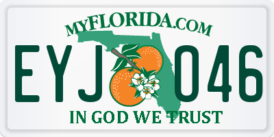 FL license plate EYJO46