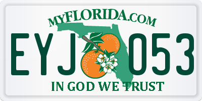 FL license plate EYJO53