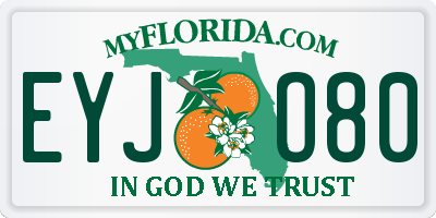 FL license plate EYJO80