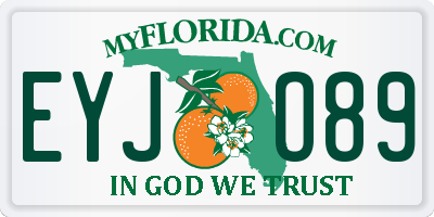 FL license plate EYJO89