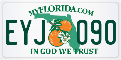 FL license plate EYJO90