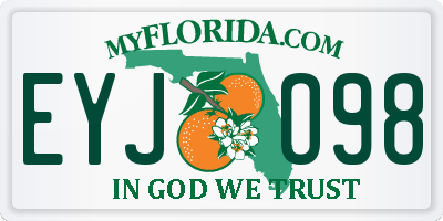 FL license plate EYJO98