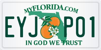 FL license plate EYJP01