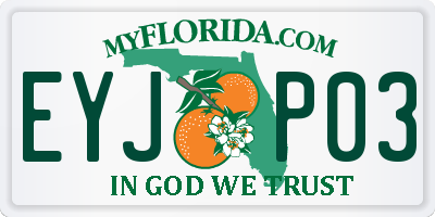 FL license plate EYJP03