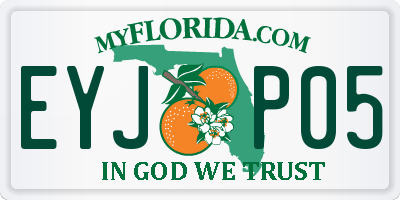 FL license plate EYJP05