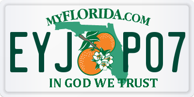 FL license plate EYJP07