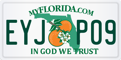 FL license plate EYJP09