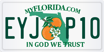 FL license plate EYJP10