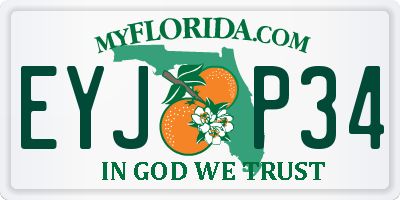 FL license plate EYJP34