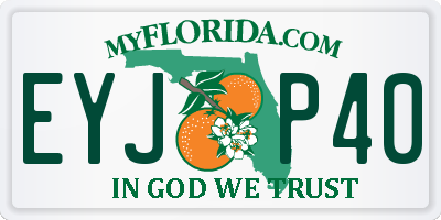 FL license plate EYJP40