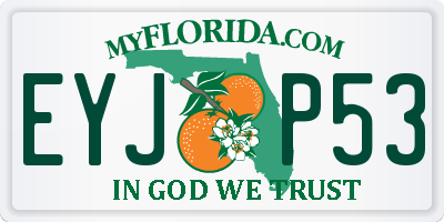 FL license plate EYJP53