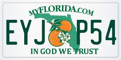 FL license plate EYJP54