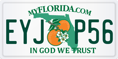 FL license plate EYJP56