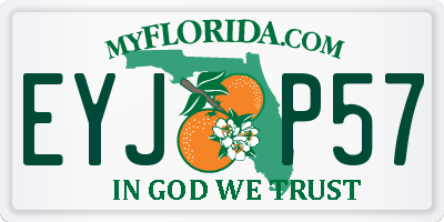 FL license plate EYJP57