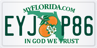 FL license plate EYJP86