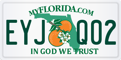 FL license plate EYJQ02