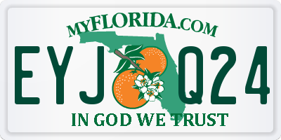 FL license plate EYJQ24