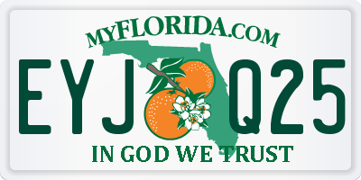 FL license plate EYJQ25