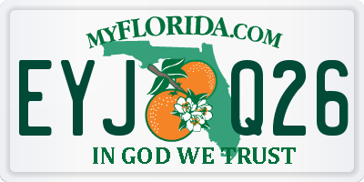 FL license plate EYJQ26