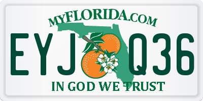 FL license plate EYJQ36