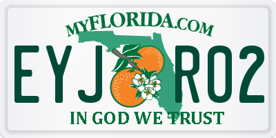FL license plate EYJR02