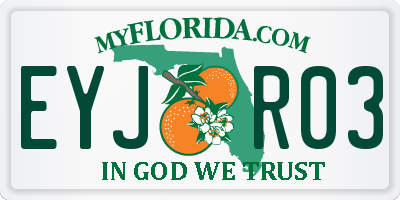 FL license plate EYJR03