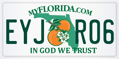 FL license plate EYJR06