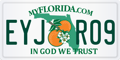 FL license plate EYJR09