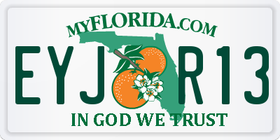 FL license plate EYJR13