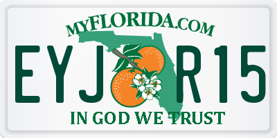 FL license plate EYJR15