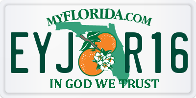 FL license plate EYJR16
