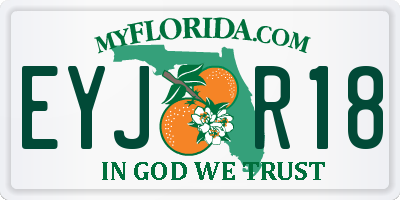 FL license plate EYJR18