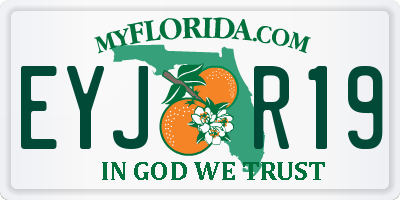 FL license plate EYJR19