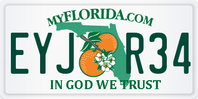 FL license plate EYJR34