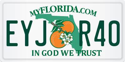 FL license plate EYJR40