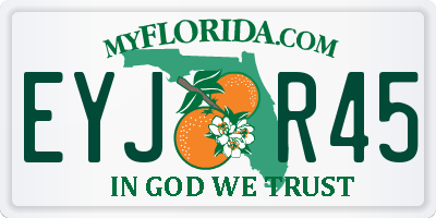 FL license plate EYJR45