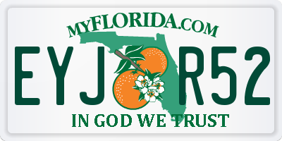 FL license plate EYJR52
