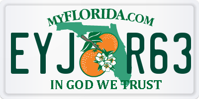 FL license plate EYJR63