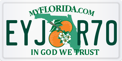 FL license plate EYJR70