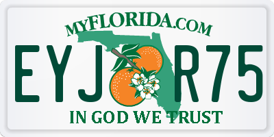 FL license plate EYJR75